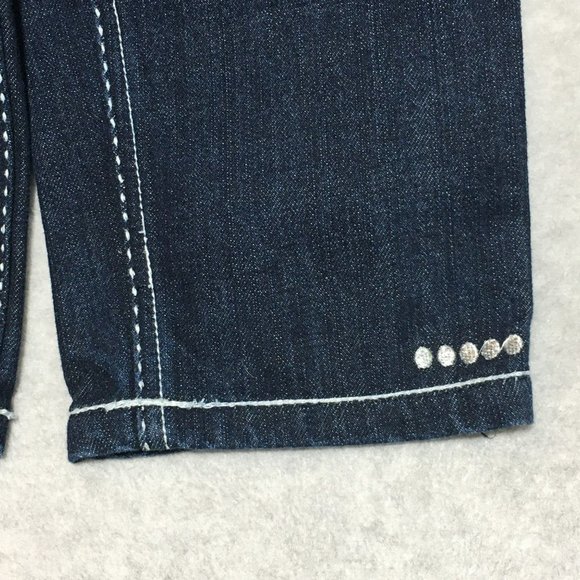 COOGI Limited Edition White Leather Trim Dark Rinse Indigo Denim Jeans Boys 18m - Picture 3 of 16